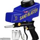 LE LEMATEC Sandblaster Gun Kit for Air Compressor, Portable Sandblaster for Paint & Rust Removal, Abrasive Media Blaster for Wood, Metal, Auto & DIY, Works with Soda, Sand, Walnut & Aluminum Oxide