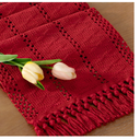 Socomi Boho Table Runner Macrame Valentine's Day Farmhouse Woven Cotton Linen Rustic Coffee Table Runner with Tassels for Dresser Scarf Home Decor Dining Room 12x90 in Red