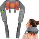 Cordless Neck Massager with Heat - FSA Eligible HSA Neck Shoulder Massager for Pain Relief Deep Tissue,6D Deep Kneading Shiatsu Back Massage, Gifts for Fathers Men Women