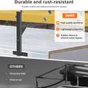 Trailer Ladder Rack Aluminium - 5.77'-8.65' Adjustable with Ladder Stoper, Black, Enclosed & Open Trailer Compatible