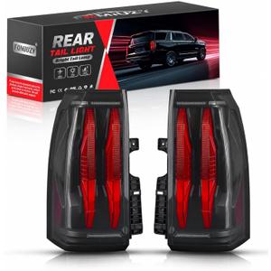 Upgrade Smoke Tail Lights Assembly Fit For GMC Yukon Yukon XL Denali 2015 2016 2017 2018 2019 2020 Rear LED Brake Turn Signal Back Taillight Left Driver Right Passenger GM2800268 GM2801268