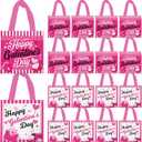 Delaimastor 20Pcs Happy Galentine's Day Gift Bag Non-Woven Tote Bag Reusable Bags With Handles for Ladies Galentine's Day Wedding Party Favors Gift Wrapping