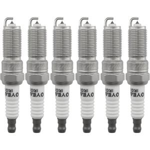 6059 Set of 6 Iridium Spark Plugs LTR6IX11 SP411 Compatible with Ford Cadillac Chevrolet Lincoln Buick Equinox Canyon Enclave Explorer SRX V6 (C01020004)