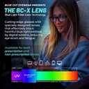 Blue Light Blocking Glasses For Men/Women Anti-Fatigue Computer Monitor Gaming Glasses Reduce Eye Strain Game Glasses (Black/Black)