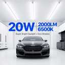 Ensenior 4FT LED Shop Lights, T5 6500K Super Bright Garage Lighting, 8 Pack