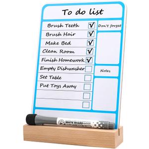 Magnetic Dry Erase Board To-Do List and Chore Chart for Kids - Whiteboard for Fridge, Reusable Daily Schedule, Memo, Planner, Routine Task Planning Board (Bases)