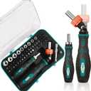 61 in 1 Ratcheting Screwdriver Set, Magnetic Screwdriver Tool Set with Sockets & Bits, Household Repair Tool Kits, Rotatable Ratchet Handles -PASDS61