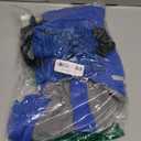 BRKURLEG Blue Dog Winter Coat, Cozy Winter Dog Jackets, Small Dogs Coat with Harness, Onesie Body Warm Puppy Christmas Jacket, Pet Reflective Cold Weather Jackets, Puppy Four-Legged Puffer Coats, S