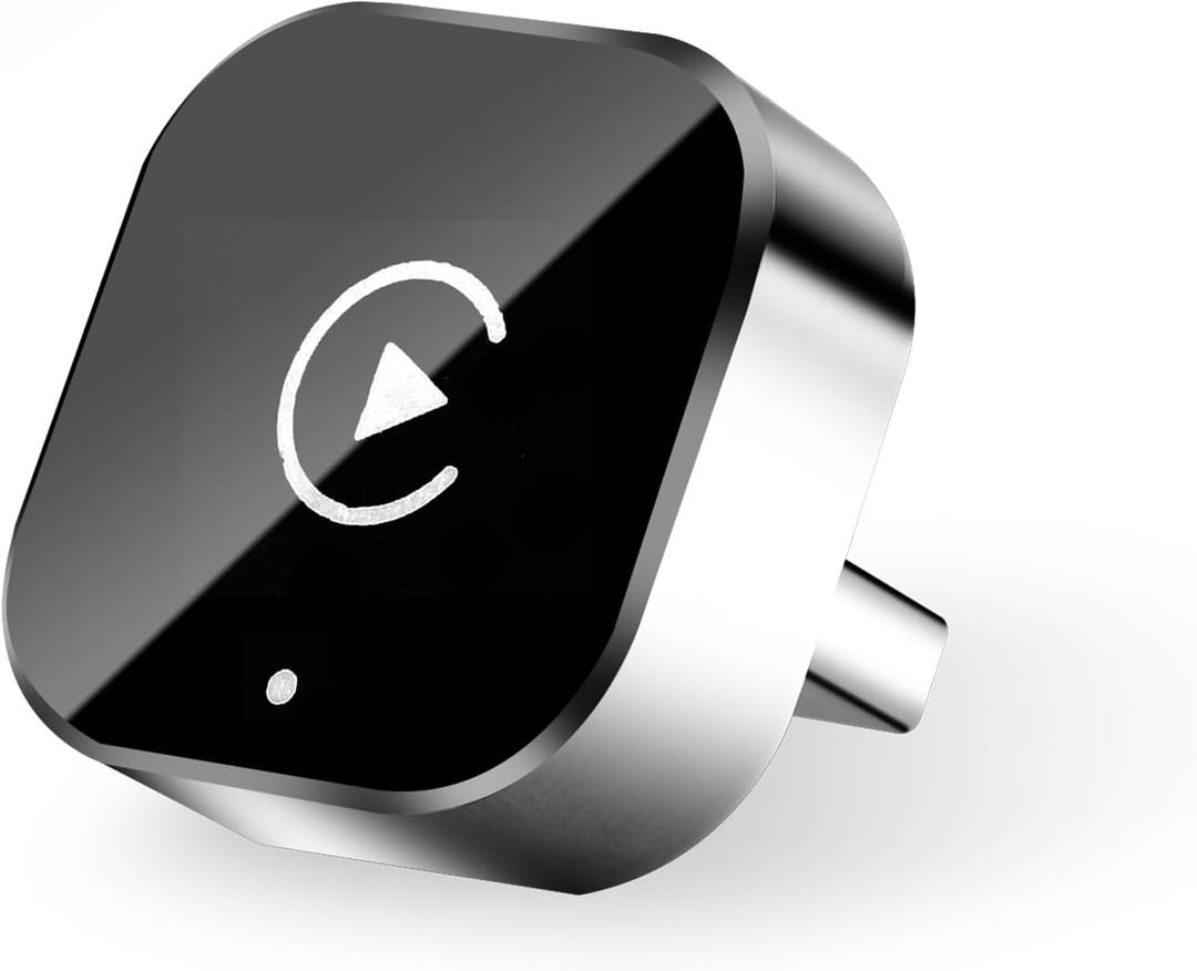 Wireless CarPlay Adapter, 2-in-1 Mini CarPlay & Android Auto Wireless Adapter, Plug & Play, Auto Connect, Car Accessories, Car Play Dongle Compatible with iPhone & Android (Black)