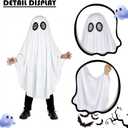 HOMELEX Kid Ghost Costume Boy Spooky Gown Girl Halloween White Dress Cosplay (Medium)