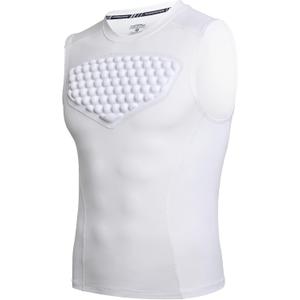 COOLOMG Adult Baseball Chest Protector Mens Padded Shirt Heart Guard Sternum Protection for Football Lacrosse Softball