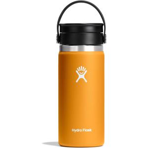 Hydro Flask Flex Sip Coffee Tumbler  Insulated Stainless Steel, Non Spill, Leak Proof Travel Coffee Cup 16 Oz Fossil Brown