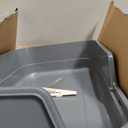 Extra Large Litter Box with Low Entry,Jumbo Cat Litter Box for Kitty and Senior Cats,Cat Box for Indoor Cats,Open Top Corner Litter Pan,Easy to Clean,23.6" L x 15.7" W x 5.9" H (Grey)