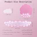 Gel Cloud Wrist Rest Keyboard Clear Pink Mouse Pad with Wrist Rest Set 3PCS Ergonomic Cool Keyboard Wrist Pad Cute Acrylic Coaster Non-Slip Base Cute Transparent Mouse Wrist Pad Support for Computer