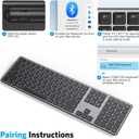 OMOTON Bluetooth Keyboard Compatible with Mac ONLY, with Numeric Keypad, Rechargeable Wireless Keyboard Compatible with MacBook Pro/Air, iMac, Mac mini/Pro