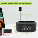 DreamSky Alarm Clock Radio with Wireless Charging and Bluetooth Speaker | Loud Alarm for Heavy Sleepers, Bedroom Digital FM Radio with Sleep Timer, 0-100% Dimmer, 9 Alarm Sounds & 16 Volumes, USB