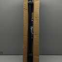 Double Curtain Rods 28-48 Inch, Matte Black Metal, Adjustable, Telescoping, Wall Mounted, Holds Up to 30lb