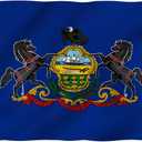 Anley Fly Breeze 3x5 Foot Pennsylvania State Flag - Vivid Color and Fade Proof - Canvas Header and Double Stitched - Pennsylvania PA Flags Polyester with Brass Grommets 3 X 5 Ft