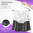 Open Ended Pants Hangers 20 Pack Non Slip Pants and Jean Hangers for Closet Space Saving Clothes Hanger Strong, Durable, Organize Your Closet and Save Space Skirt Hangers Black (20)