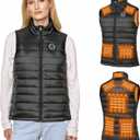 IUUI Women Heated Vest with Battery Pack Included,Quick Heat Up Warming Vest Electric Rechargeable,Long-Lasting Heated Coat S