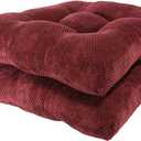 Arlee Memory Foam Non-Skid Chair pad, 2 Count, Burgundy