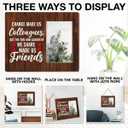 Colleague Gifts for Women Men, Rustic Chance Made Us Colleagues Wood Picture Frame, Retirement Leaving Going Away Gifts for Work Bestie Coworkers Colleague, Display Photo 4 x 6 Inch