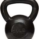 Amazon Basics Cast Iron Kettlebell for Strength Training, Textured Wide Handle, Black, 50LB