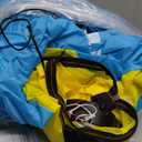 12FT Giant Christmas Inflatables Decoration Dinosaur Built-in Bright LED Lights & Extra Strong Blower Blow Up Yard Decoration Blowups with Large Huge Xmas Wreath Hat for Holiday Party Xmas New Year