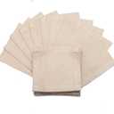 100% Pure Linen Cocktail Napkins, Set of 24, 6x6 Inch - Drink & Beverage Cloth Coasters for Bar, Coffee, Parties, Everyday Use