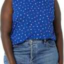 Amazon Essentials Women's Regular-Fit Sleeveless Layering Tank Top, Crew Neck (Blue, M)