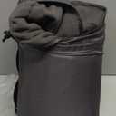 4-in-1 Large Camping Blankets - Waterproof, Windproof Fleece Outdoor Blankets for Stadium, Sports, Car, Concert - 81"x57", Portable (Dark Gray) (Regular)