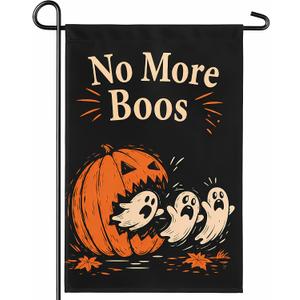 3 x Halloween Party Decorations - Ghost Pumpkin Halloween Garden Flag | Double Sided Halloween Backdrop Banner - Halloween Party Favors Supplies Decor for Garden Yard Porch Patio Lawn Outdoor Outside