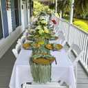 10 Pack Sage Green Cheesecloth Table Runner 6FT Boho Gauze Fabric Table Runner Vintage Rustic Sheer Runners for Wedding Party Bridal Baby Shower Long Table Decorations