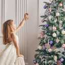 Cabilock 6 Pcs Gold Star Ornaments, Hanging Star Ornaments for Christmas Tree Christmas Tree for Holiday Wedding Party Festive Embellishments