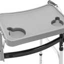 Walking Tray, Detachable Tray, Walking Aid Accessory Tray Table are Suitable for Most No Side Railing Standard Walking Aids, with Two Cup Holes, Tool Free Installation,20.47 * 10.23 in