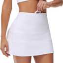 MCEDAR Pleated Tennis Skirt for Women with Pockets Women's High Waisted Athletic Golf Skorts Skirts Running Workout Shorts (White, M)