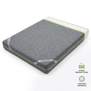 Twin Mattress 12 Inch, Deluxe Hotel Hybrid Twin Size Mattress in a Box. Premium Memory Foam Mattress Topper – Ergonomic Unrolled Mattress Pad with Breathable Geometric Fabric & Corner Straps