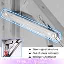4PCS 14" Folding Shelf Brackets, Shelf Brackets Max. Load 220 lb Collapsible Heavy Duty Stainless Steel DIY Wall Mounted Shelf Bracket Space Saving for Work Table Bench(Silver /14In /4pcs)