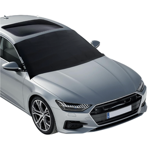 EcoNour Windshield Cover for Ice and Snow  Universal Fit for Car, SUV, Truck, Heavy Duty 600D Oxford Fabric Frost Protector for Ice & Sleet, Includes AntiTheft Straps, Medium (69"x42")