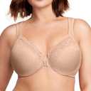 Glamorise womens Full Figure Wonderwire Front Close Bra #1245, Cafe, 46B