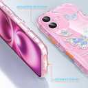 Compatible for iPhone 16 Case, Pretty Butterfly Print Three-Dimensional Wave Clear Case for Girls Women, Soft Full Package Anti-Fall Cover for iPhone 16, Water Blue Butterfly