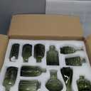 Glass Bud Vase Set of 24, Small Green Flower Vases for Centerpieces in Bulk, Mini Vintage Vase for Wedding Decor, and Home Table Dcor