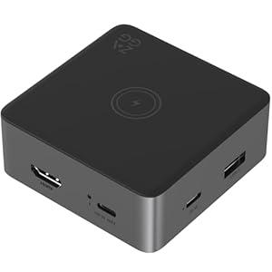ZAGG 4Port Hub with Wireless Charging  USBC PD 100W, HDMI 4K, USB 10Gbps, HighSpeed Charging & 4K Display, for Travel, Compatible w/Windows, macOS, iPadOS, ChromeOS, Android