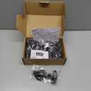 JQK Cabinet Hinges Black, 100 Degree Soft Closing Full Overlay Door Hinge for Frameless Cabinets, Stainless Steel Matte Black Finish, 10 Pack, CH100-BK-P10