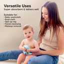 6-Pack Baby Washcloths Soft Absorbent Viscose from Bamboo Washcloths for Face, Body, Baby Towels for Newborn, Kids, Toddlers, Infant, Gentle on Sensitive Skin, 10x10 Reusable Face Towels (Navy Blue)