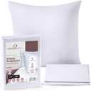 CIRCLESHOME European Pillow Protectors - 100% Cotton Breathable Pillowcases - 26 X 26 Square Pillowcases - Protects Pillows from Dirt, Dust and Debri (European- 2 Pack- 26x26) (White)