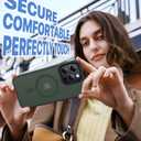 Faiono Magnetic for iPhone 15 Pro Case [Military-Grade Protection][Compatible with MagSafe][Translucent Matte] Shockproof Protective Slim Phone Case for iPhone 15 Pro, Alpine Green