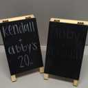 2 Pack Mini Chalkboard Easel Signs for Tabletop Decorations, Restaurant Food Display, Message Boards, Small Business, Wedding, Catering Events, Coffee Shop (4.5x7.5 in)
