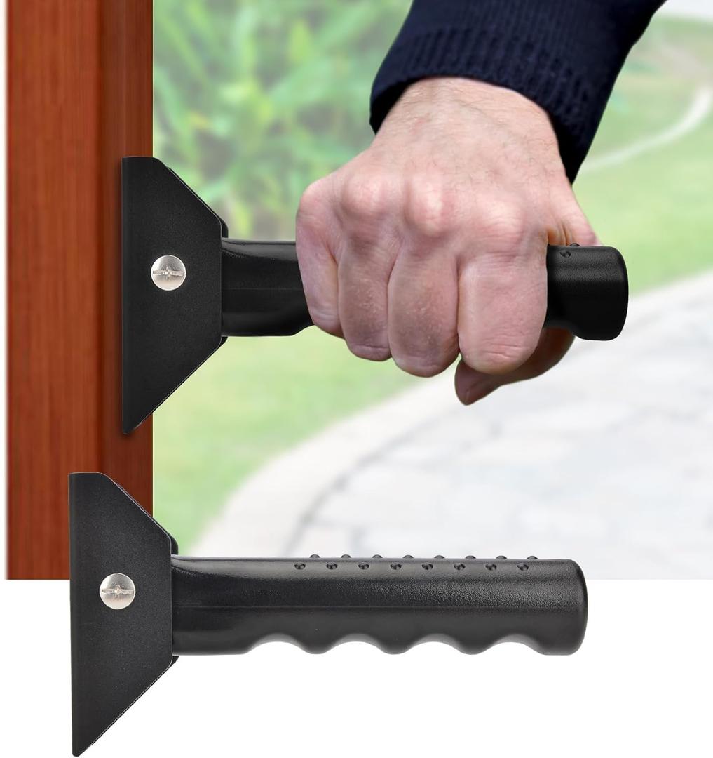 IGuerburn Doorway Flip Assist Handle, Door Assistant Support Grip Handle, Doorway Stair Assist Grab Bar for Elderly or People Who with Balance Issues - Supports Up to 300 Pounds (2 Pack)