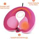 INFANZIA Kids Chin Supporting Travel Neck Pillow, Helps Support Head and Neck, Comfortably Designed for Head, Neck, and Chin Support - Gifts for Toddler/Child/Kids, Pink